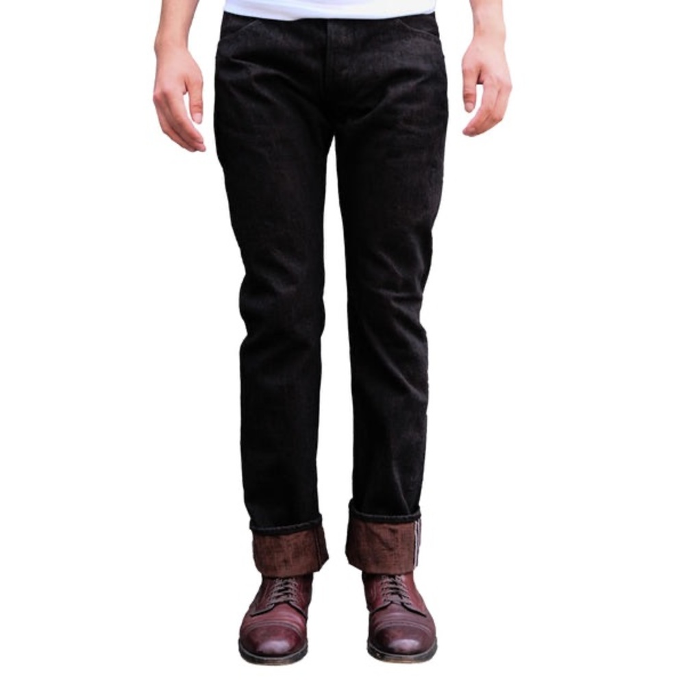 PBJ  x Okayama Kakishibu Indigo Denim Relaxed Taper Fit Size 32 - Picture 3 of 10